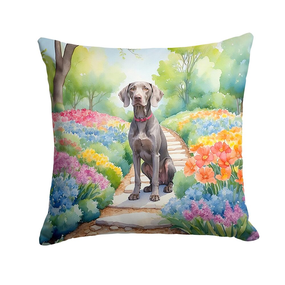 5118 Spring Path Throw Pillow, 18Hx18W, Weimaraner 6728
